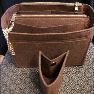 Purse tote medium insert shaper rich brown bag Pm